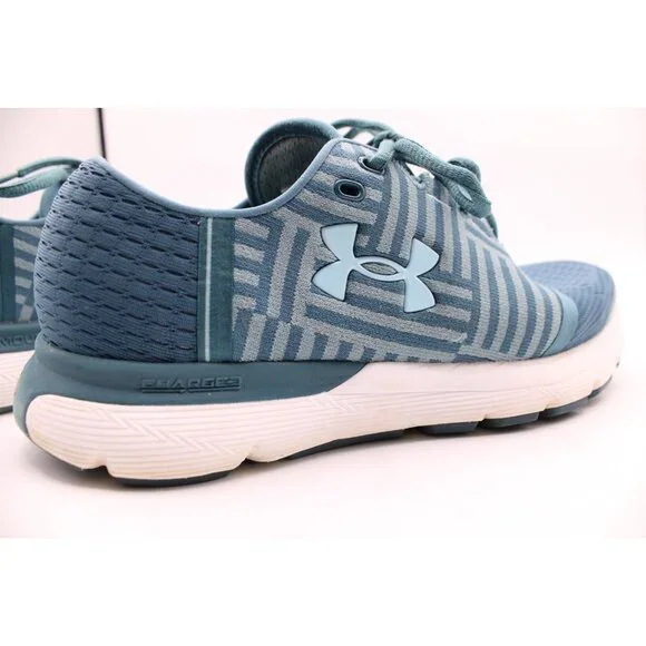 Under Armour Mens 8.5 Speedform Gemini 3 Running Shoes Marlin Blue Fresco Green under armour men main image 3